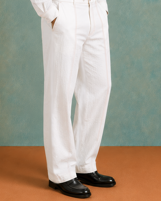 Classic White Linen Pants