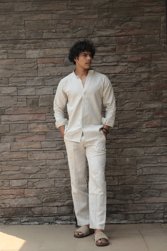NATURAL LINEN COORD SET
