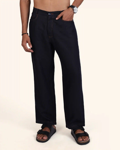 Denim blue Linen Trousers