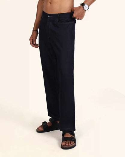 Denim blue Linen Trousers