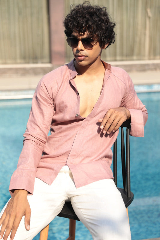 TURKISH ROSE LINEN SHIRT
