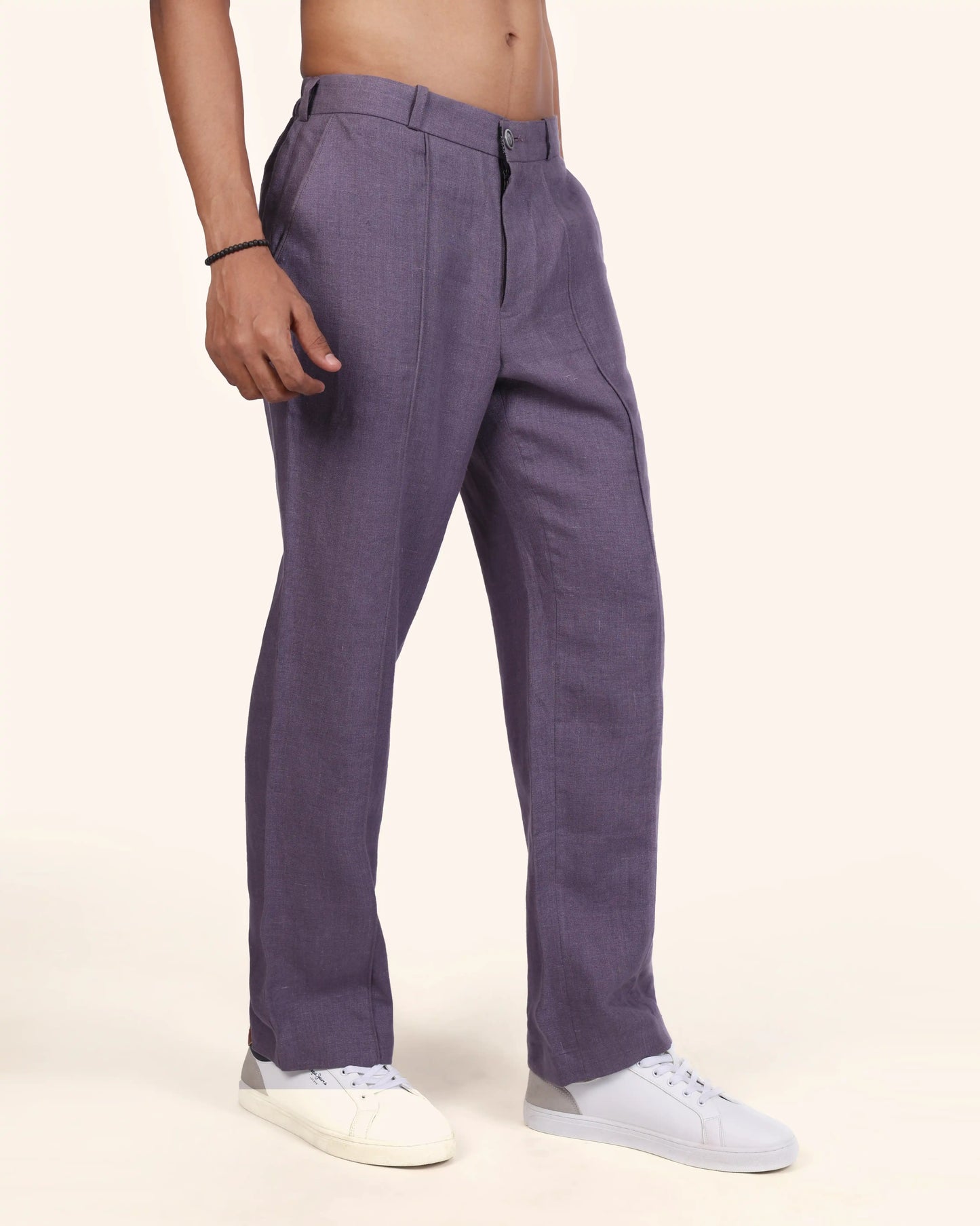 Lilac Drift Linen Trouser