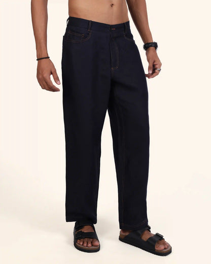 Denim blue Linen Trousers