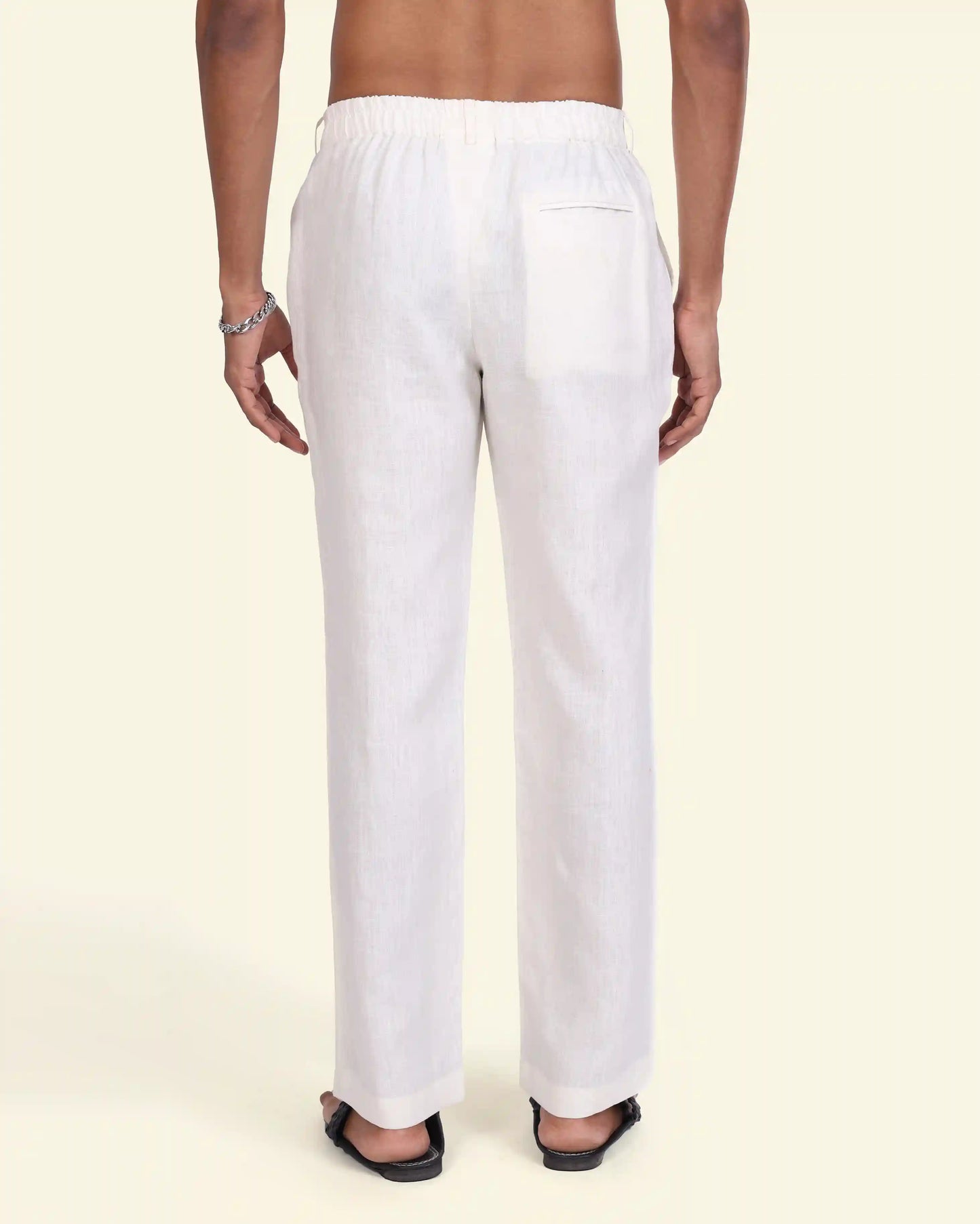 Classic White Linen Trouser