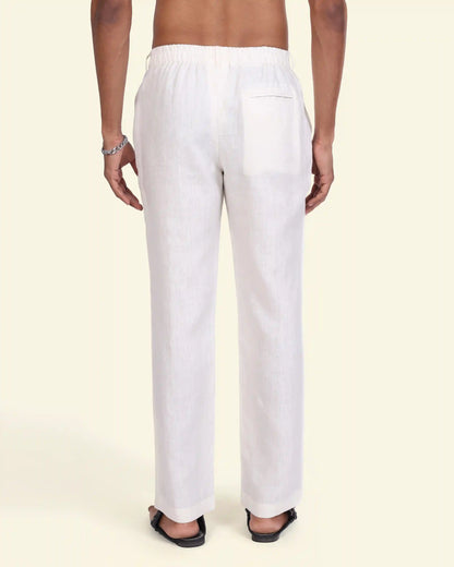 Classic White Linen Trouser