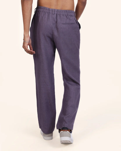 Lilac Drift Linen Trouser