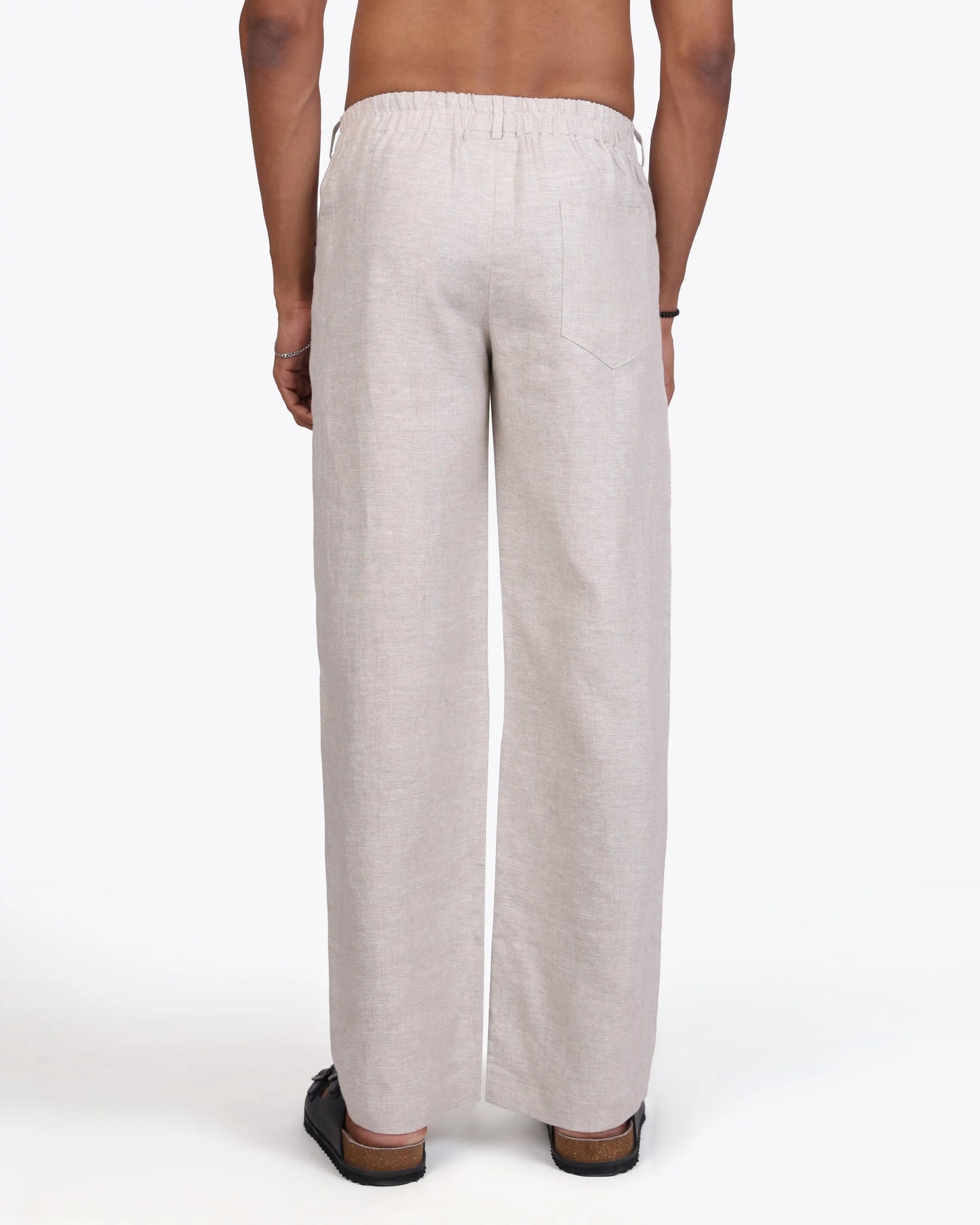 Beige Field Linen Trouser