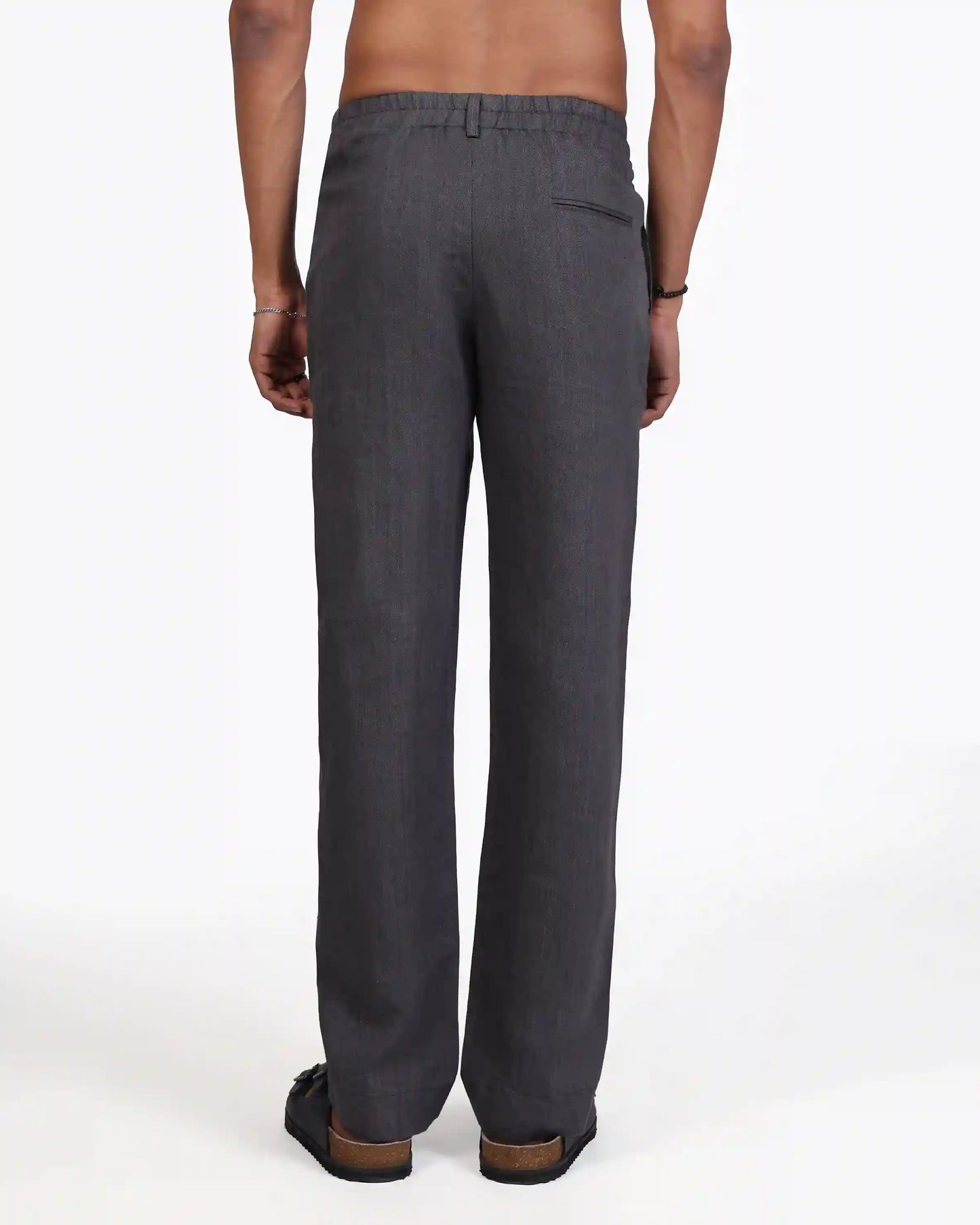 Charcoal Grey Linen Trouser