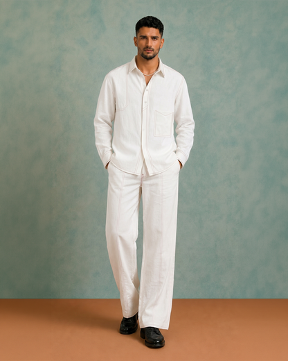 Classic White Linen Pants
