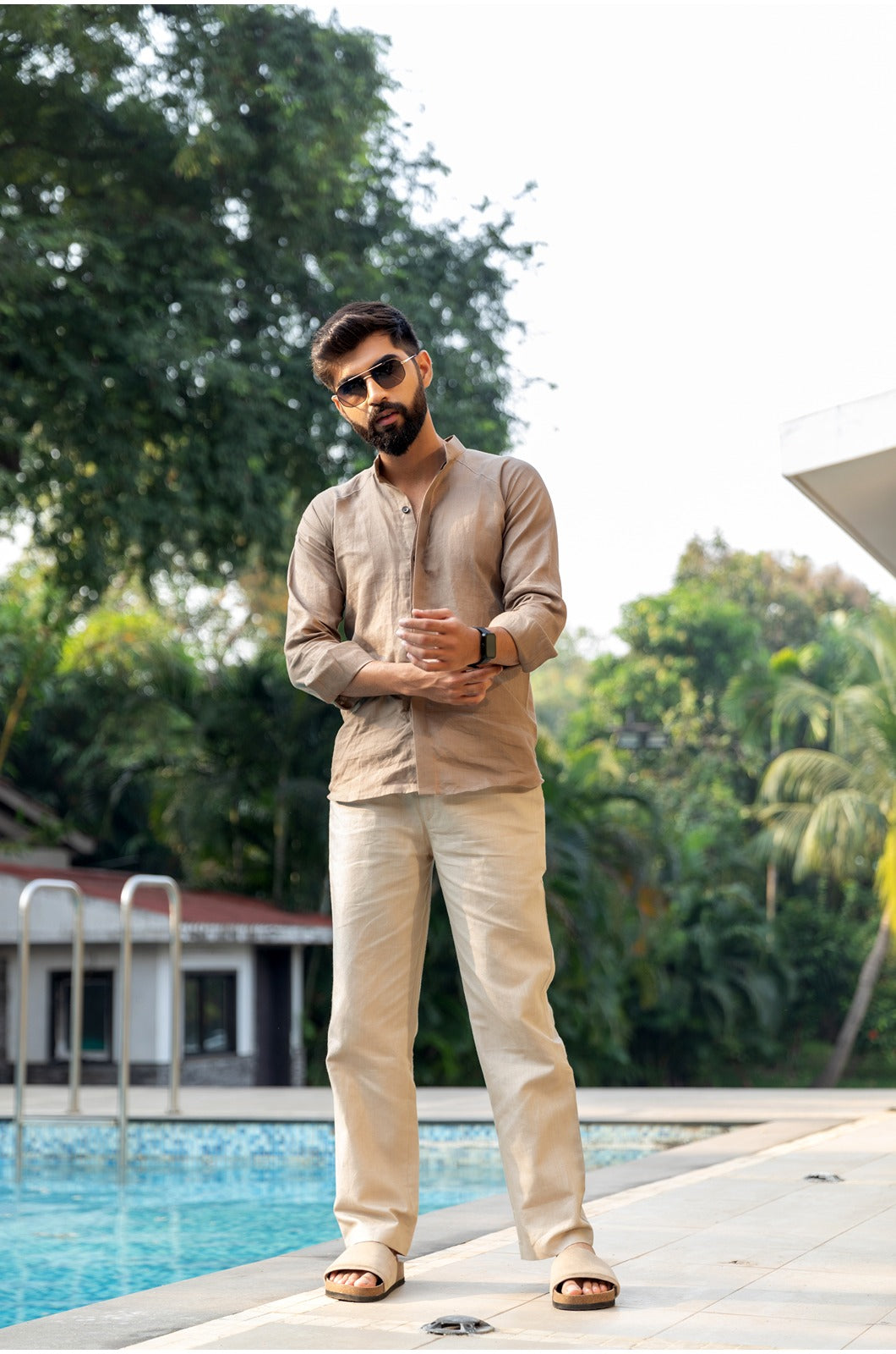 FRIAR BROWN LINEN SHIRT