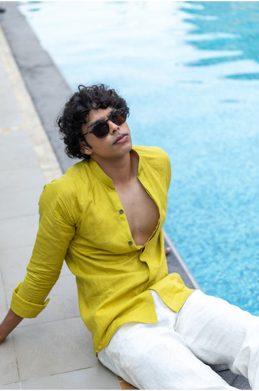 SAFFRON MANGO LINEN SHIRT