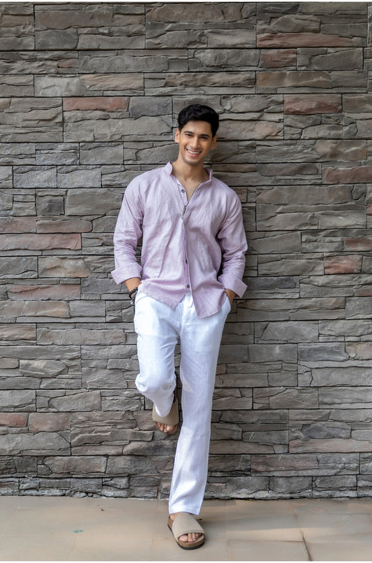 LANGUID LAVENDER LINEN SHIRT