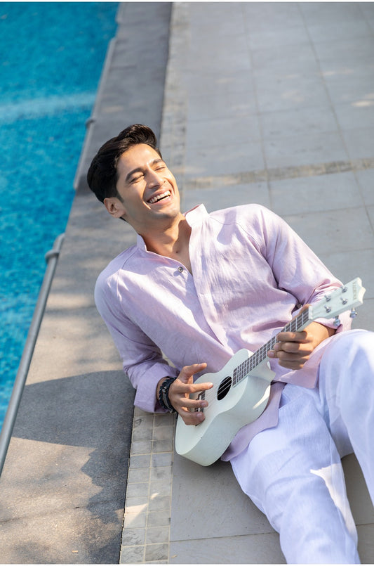 LANGUID LAVENDER LINEN SHIRT