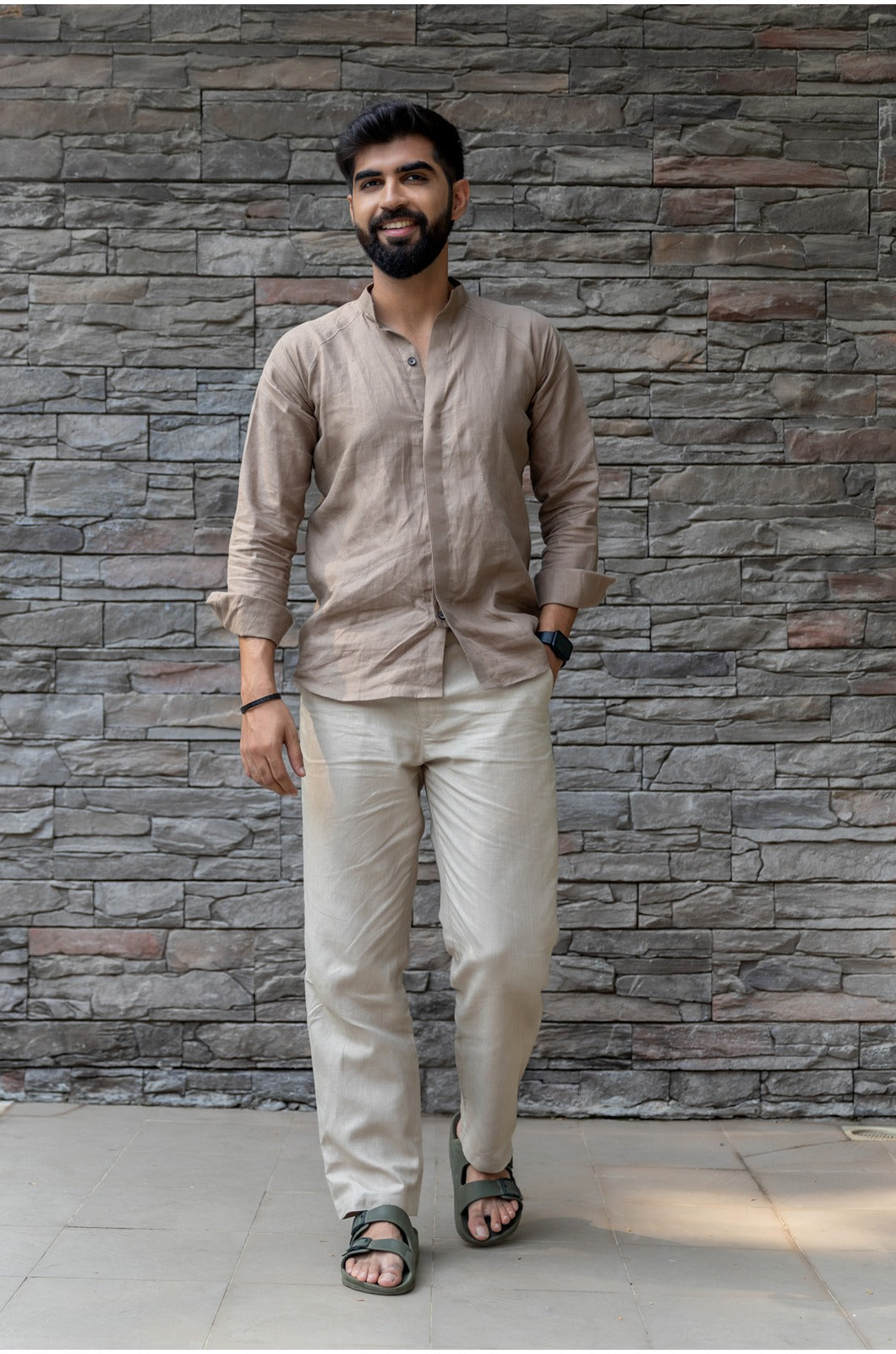 FRIAR BROWN LINEN SHIRT