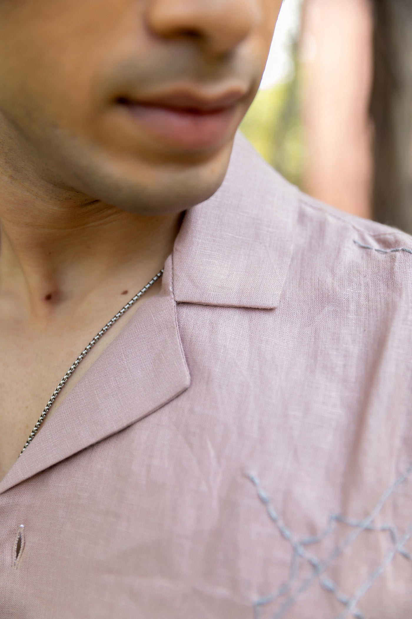 HAND EMBROIDERED LINEN SHIRTS - WIND FLOWER