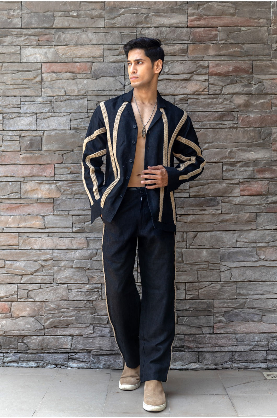 LINEN JACKET SET - STYLE GALA EMBROIDED