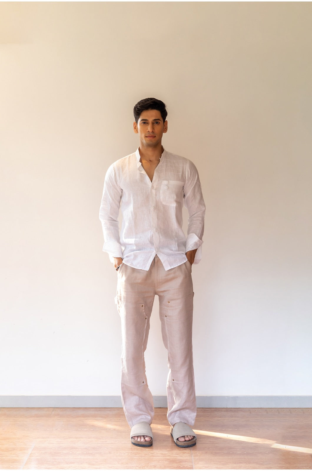 White Linen Basic Shirt